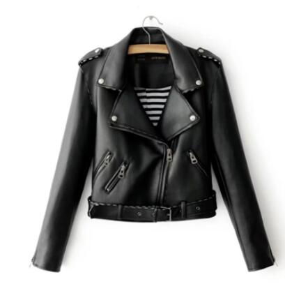 Cool Design White leather Jacket Women