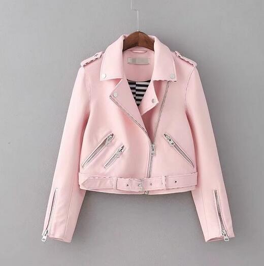 Cool Design White leather Jacket Women
