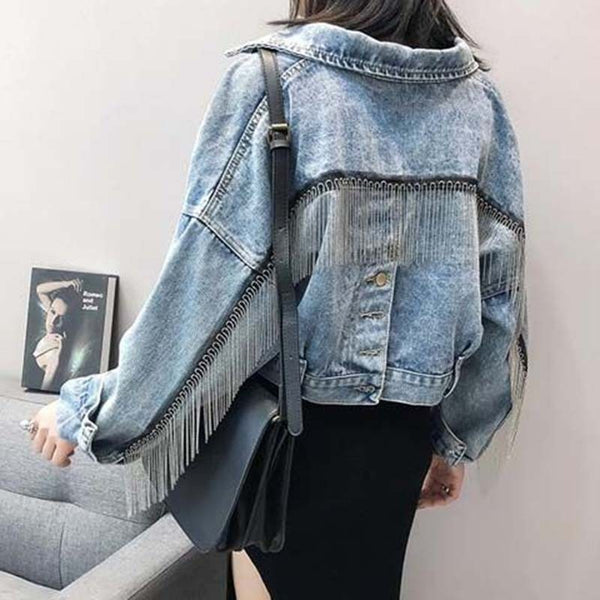 Vintage Denim Loose Coat Women