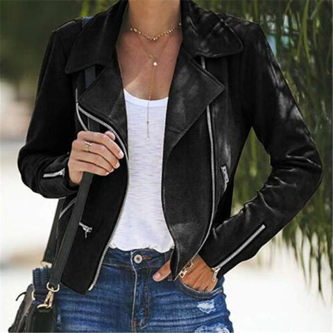 Suede Leather Jacket Women
