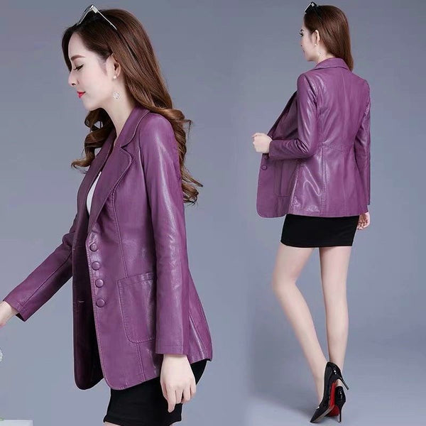 Long Leather Jacket Women