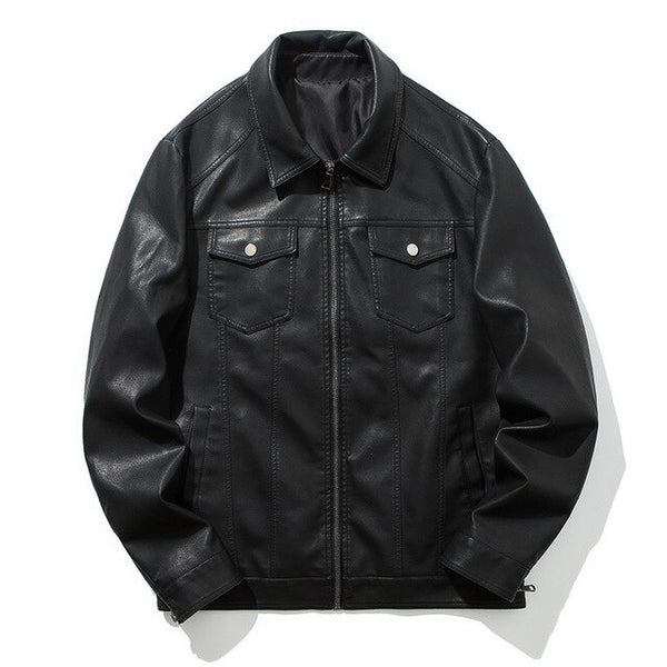 Leather Slim Fit Jacket Men