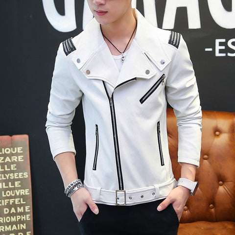 Leather Casual Slim Thick Jacket Men