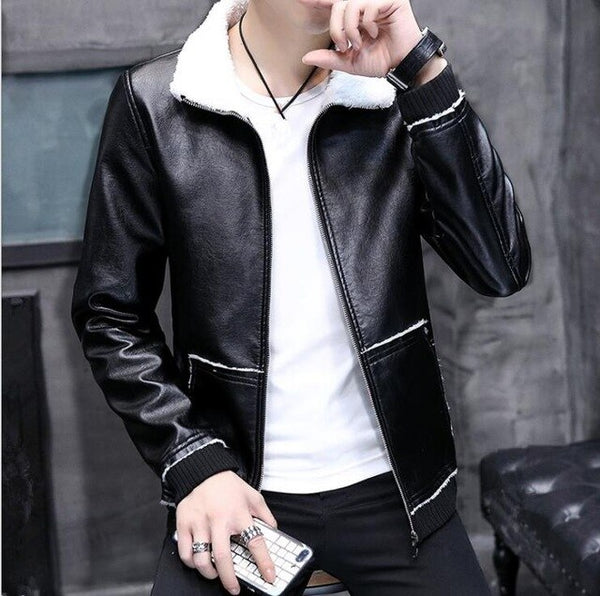 Leather Casual Jacket Men