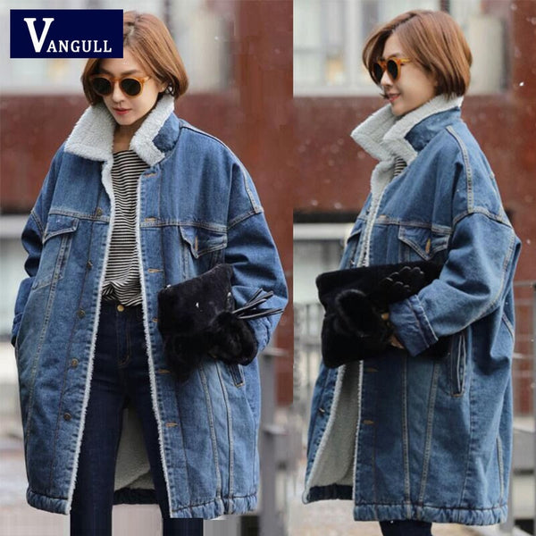 Winter Denim Jacket Women