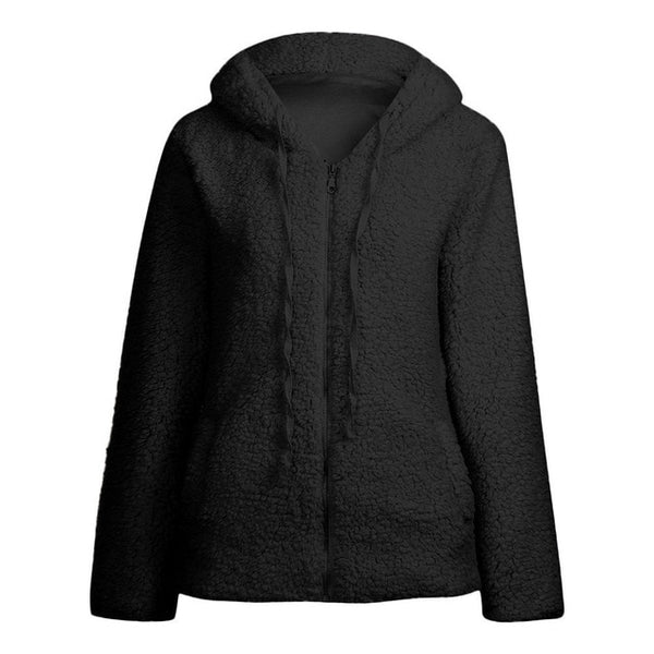 Soft Flee Warm Hooded Jacket Women