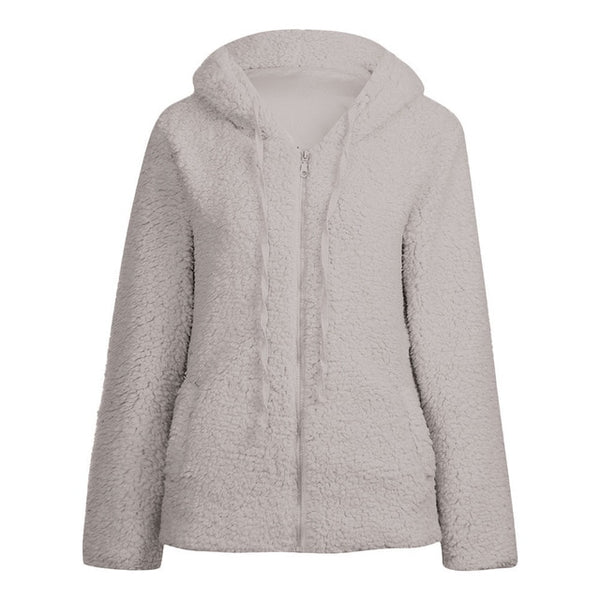 Soft Flee Warm Hooded Jacket Women