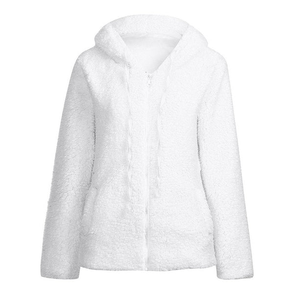 Soft Flee Warm Hooded Jacket Women