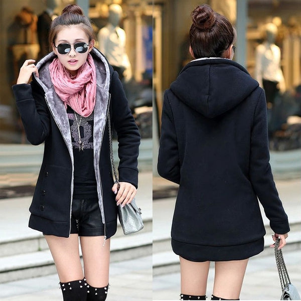 Thick Velvet Coat Women