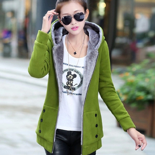 Thick Velvet Coat Women