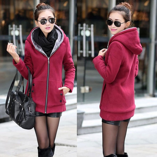Thick Velvet Coat Women