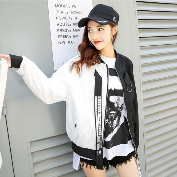 Loose  Harajuku Matching Baseball Uniform Women