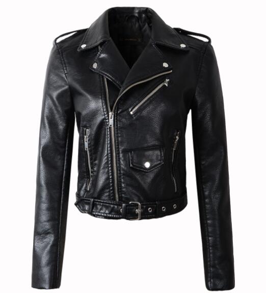 Slim Leather Jacket Women