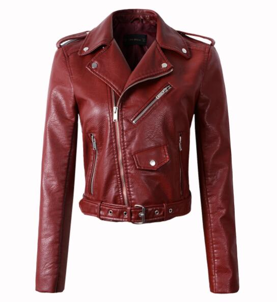 Slim Leather Jacket Women