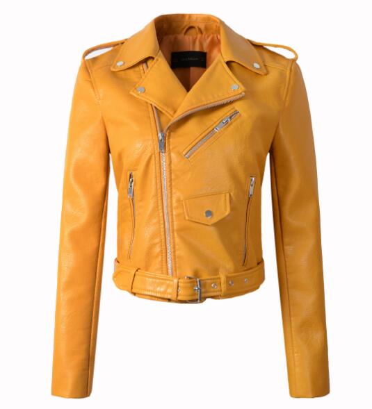 Slim Leather Jacket Women