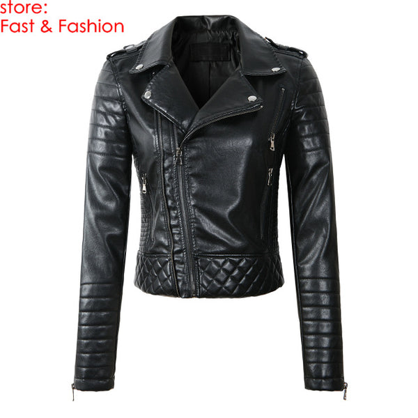 Soft Faux Leather Jacket Women