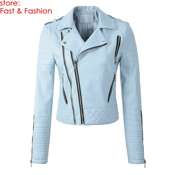 Soft Faux Leather Jacket Women