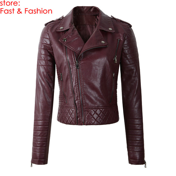 Soft Faux Leather Jacket Women